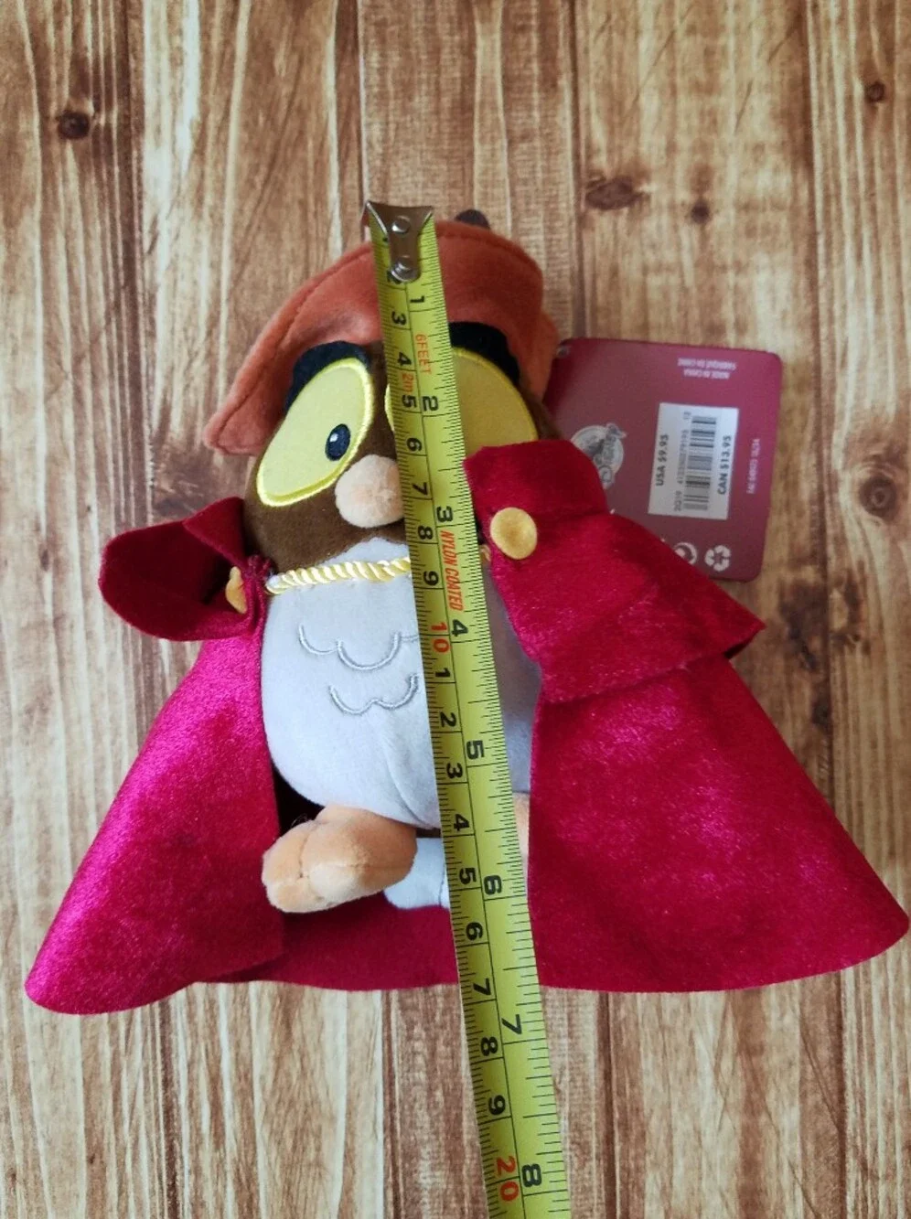 NWT Disney Animators Collection Sleeping Beauty Owl Plush 6” Stuff Animal Prince